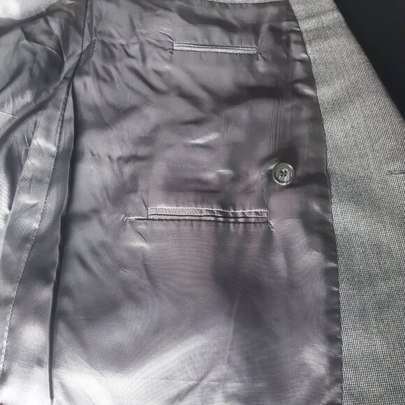 Jimmy's Gentiluomo Black & White Houndstooth Double Breasted Men's Jacket - Picture 9 of 15